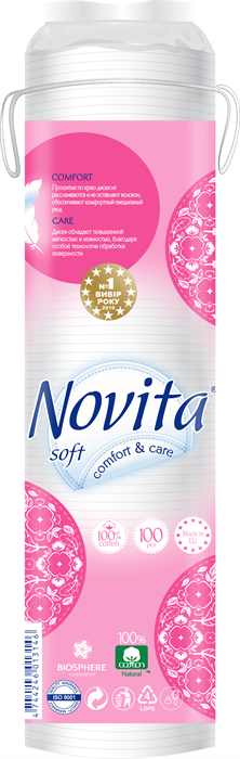 NOVITA Soft Косметические ватные диски, 100 шт
