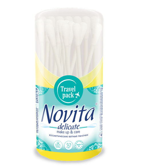 NOVITA Delicate палочки в круглой банке (моноблок), 50 шт