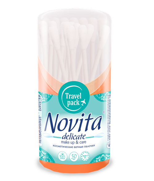 NOVITA Delicate палочки в круглой банке (моноблок), 50 шт