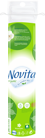 NOVITA Organic Cosmetic Cotton Pads, 120 pcs