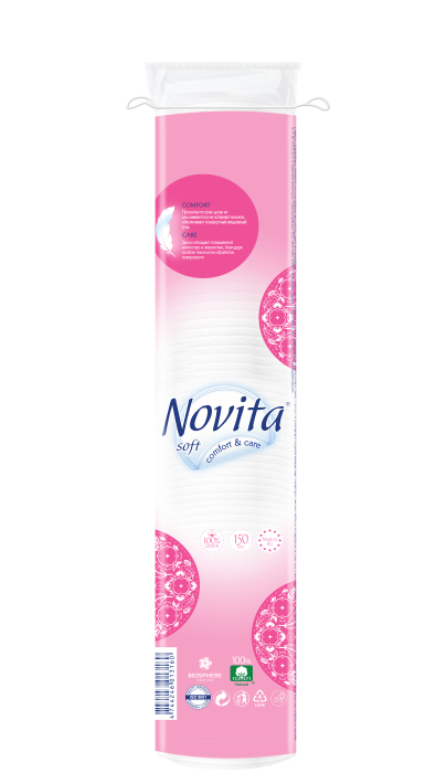 NOVITA Soft Cosmetic Cotton Pads, 120 pcs