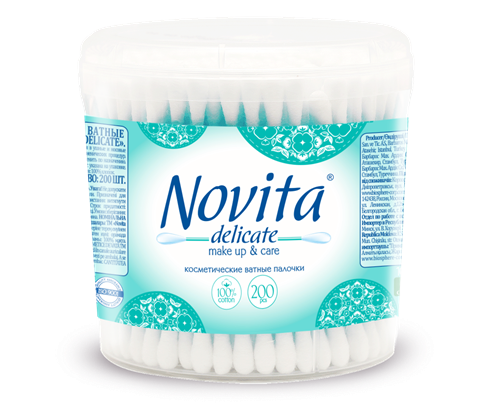 NOVITA Delicate Q-tips in Plastic pack 200 pcs
