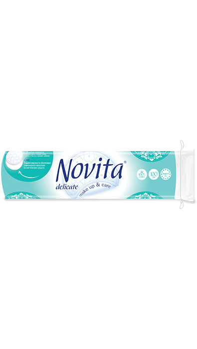 NOVITA Delicate Cosmetic Cotton Pads, 100 pcs