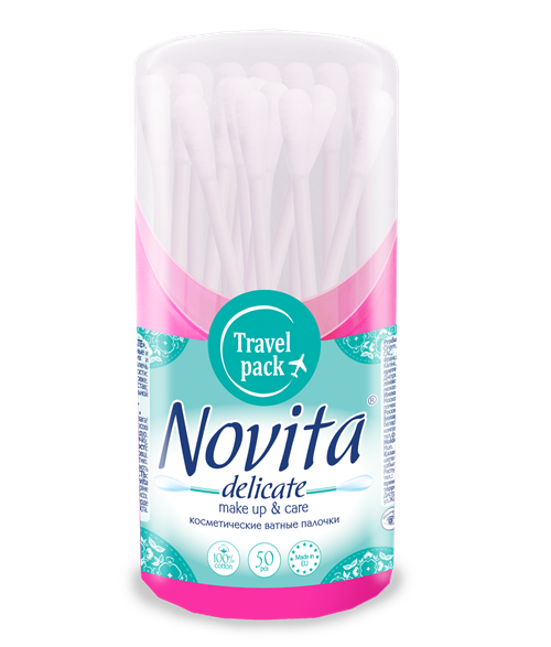 NOVITA Delicate палочки в круглой банке (моноблок), 50 шт