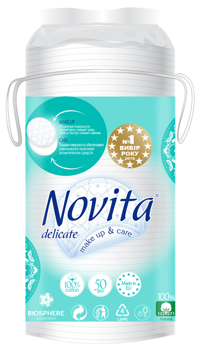 NOVITA Delicate Косметические ватные диски, 50 шт