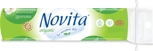 NOVITA Organic Cosmetic Cotton Pads, 80 pcs
