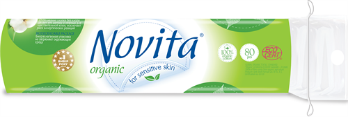 NOVITA Organic Косметические ватные диски, 80 шт