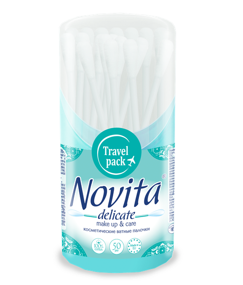 NOVITA Delicate палочки в круглой банке (моноблок), 50 шт