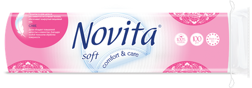 NOVITA Soft Cosmetic Cotton Pads, 100 pcs