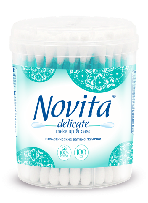 NOVITA Delicate Q-tips in Plastic pack 100 pcs
